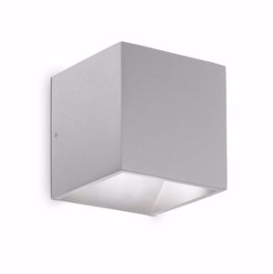 Ideal lux rubik ap 3000k applique cubo per esterno grigio ip54