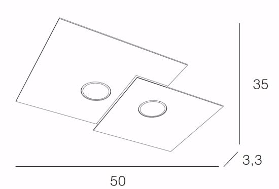 Top light plate plafoniera gx53 led 2 luci design moderna grigio antracite