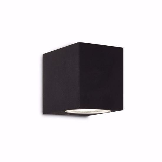 Up ap1 ideal lux applique da esterno ip44 cubo nero luce mono emissione