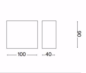 Tetris-1 ap1 ideal lux applique per esterno balcone ip44 marrone