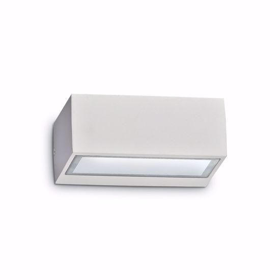 Twin ap1 ideal lux applique da esterno ip44 bianco rettengolare