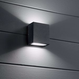 Argo ap1 4000k ideal lux applique da esterno up&amp;down led 6w antracite ip65