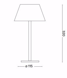 Pure tl ideal lux lampada da tavolo bianco da esterno portatile ricaricabile led 3000k