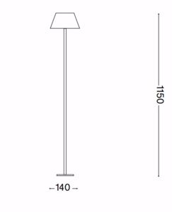 Pure pt ideal lux lampada da terra per esterno bianca led portatile dimmerabile ip54