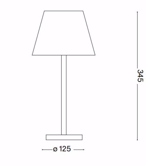 Ideal lux lolita tl lampada da tavolo moderna led 3000k marrone portatile ip54