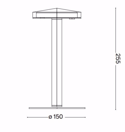 Ideal lux toki tl lampada da tavolo bar per esterno bianca led 3000k portatile ricaricabile