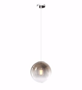 Lampada sfera di vetro a sospensione 20cm bronzo per camera da letto