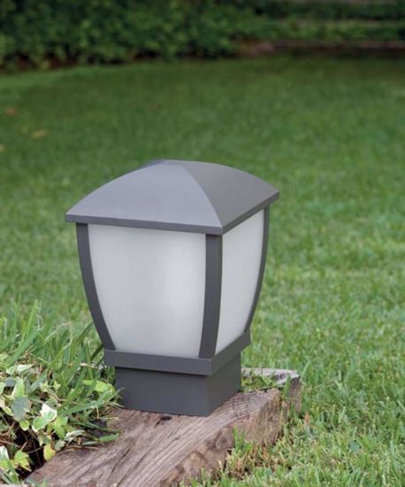 Lampione basso da esterno giardino forma lanterna ip44 antracite