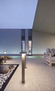 Lampione grigio per esterno giardino led 7w 4000k design moderno ip65