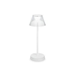 Lolita tl lampada da tavolo portatile bianca ip54 led 3000k senza fili ideal lux