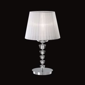 Pegaso tl1 big ideal lux lampada da tavolo contemporanea cristallo paralume organza