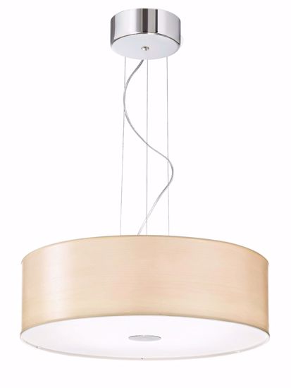 Ideal lux lampadario cilindro effetto legno per soggiorno woody sp5 wood