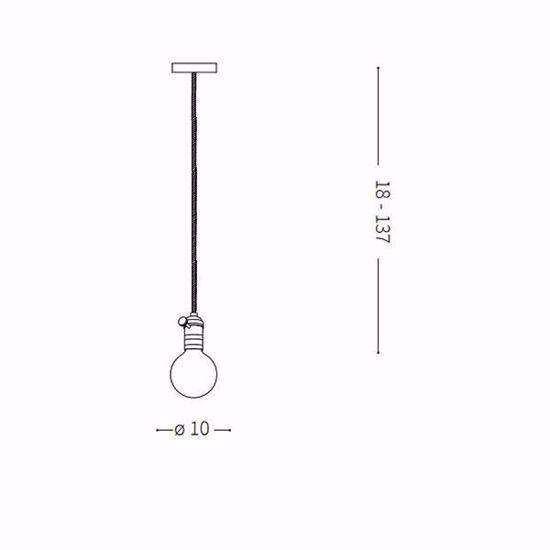 Doc sp1 lampada a sospensione vintage portalampada rame ideal lux