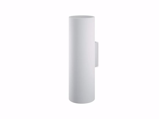 Applique cilindro verticale bianco di gesso ceramica verniciabile