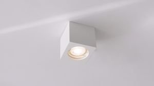 Faretto cubo di gesso da soffitto bianco pitturabile 220v gu10 