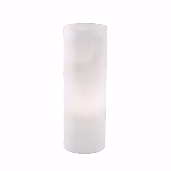 Edo tl1 big lampada da tavolo cilindro vetro bianco ideal lux