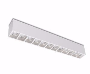 Plafoniera moderna rettangolare in gesso bianco pitturabile 12 luci gu10 220v