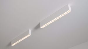 Spot in gesso da soffitto con faretti led bianco pitturabile 12 luci gu10