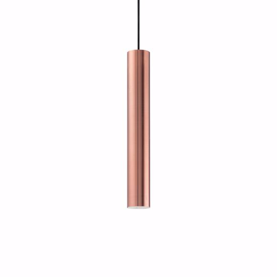 Look sp1 d06 lampada cilindro a sospensione rame per isola cucina ideal lux