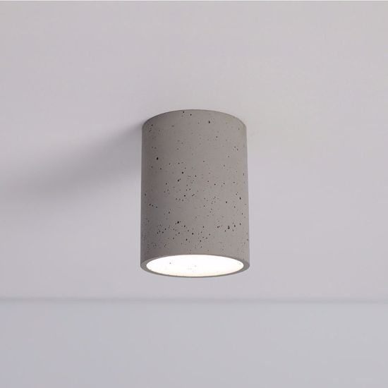 Faretto da soffitto cilindro di cemento grigio per interni gu10 led