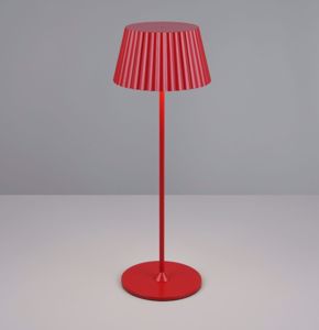 Lampada rossa da tavolino ricaricabile portatile led 1,5w 3000k moderna ip44