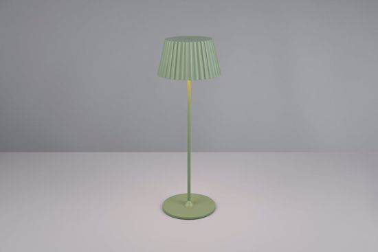 Lampada portatile ricaricabile led 3000k da tavolo per esterno verde pistacchio