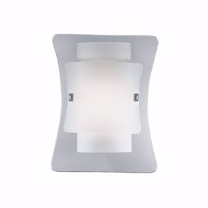 Triplo ap1 applique lampada da parete triplo vetro bianco ideal lux