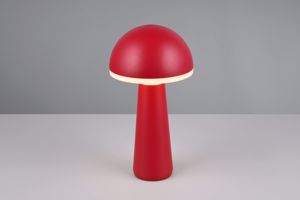 Lampada da tavolino rossa portatile ricaricabile per esterno led tricolor design fungo
