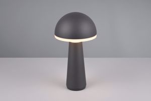 Lampada grigio antracite da tavolo per esterno portatile ricaricabile led tricolor