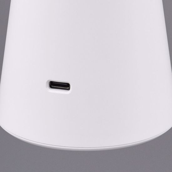 Lampada da tavolo senza fili bianca led tricolor design moderna portatile