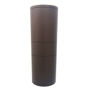 Gun ap2 small applique per esterno cilindro marrone caffe luci up e down ideal lux