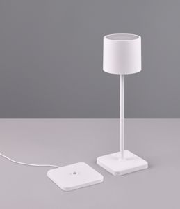 Lampada da tavolo senza fili bianca led tricolor ricaricabile per esterno