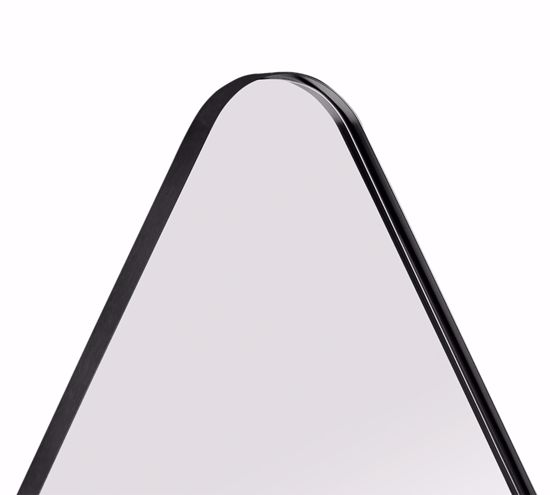 Specchio da parete 100x80 design moderno cornice nera forma goccia