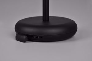 Lampada da tavolo nera senza fili ip44 design moderna portatile ricaricabile led 3000k