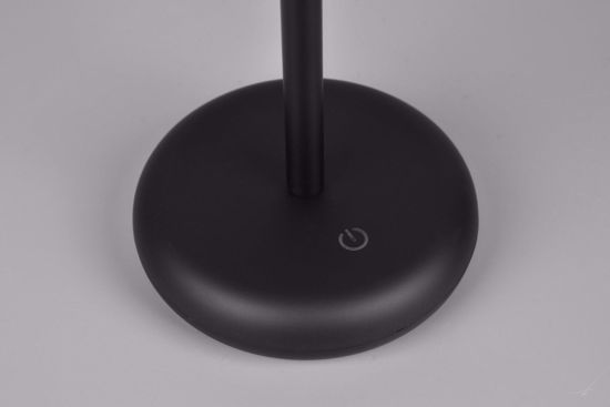 Lampada da tavolo nera senza fili ip44 design moderna portatile ricaricabile led 3000k