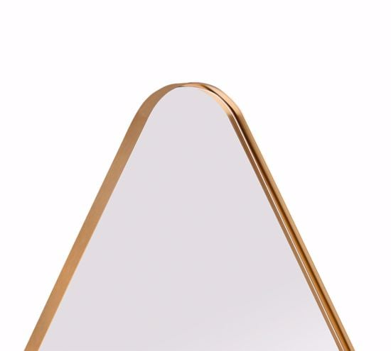 Specchio da parete forma goccia design moderno 100x80 cornice oro