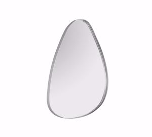 Specchio da parete sagomato 50x35 design moderno cornice metallo alluminio