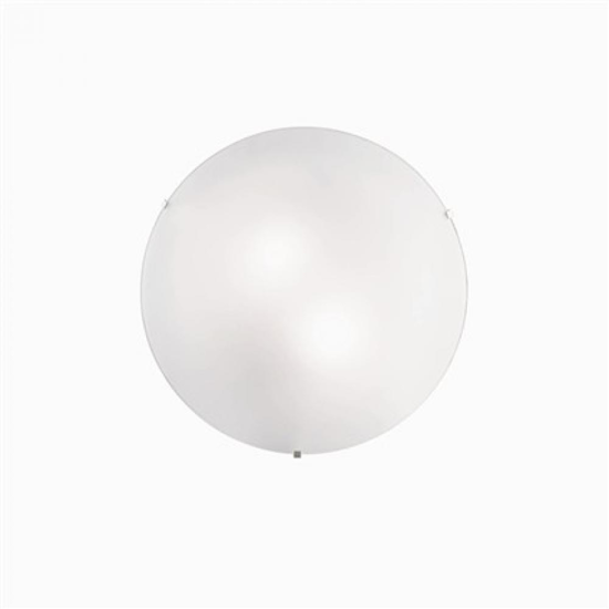 Simply pl3 ideal lux plafoniera vetro bianco rotonda per interni 40cm