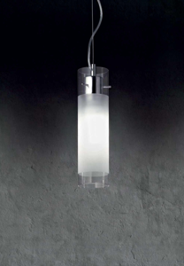 Flam sp1 big ideal lux lampadario pendente cilindro di vetro per isola cucina