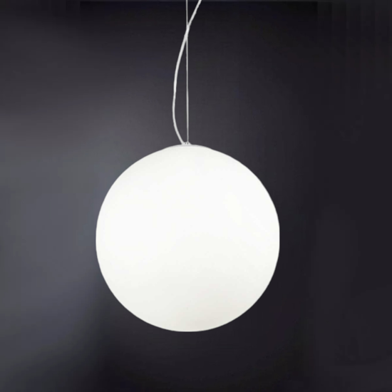Ideal lux mapa bianco sp1 d40 sospensione sfera in vetro bianco 40cm