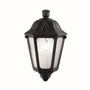 Dafne ap1 small applique lanterna classica nera da esterno ip55 e27 ideal lux