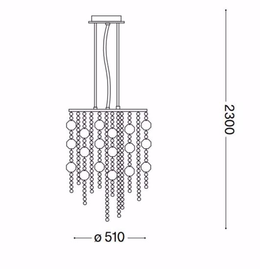 Evasione sp10 ideal lux sospensione di cristallo per salotto contemporaneo