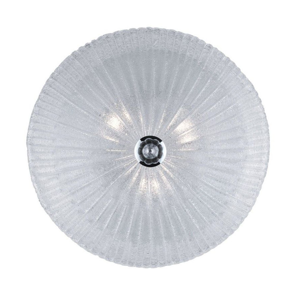 Shell pl4 ideal lux plafoniera di vetro trasparente per salotto contemporaneo