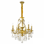 Gioconda sp6 lampadario classico per salotto oro cristalli 6 luci ideal lux