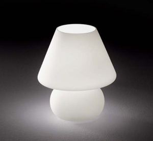 Prato tl1 big ideal lux lampada da comodino moderna vetro bianco