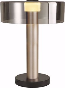 Lampada da tavolo design moderna oro sabbiato diffusore acrilico