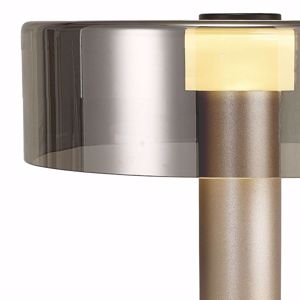 Lampada da tavolo design moderna oro sabbiato diffusore acrilico
