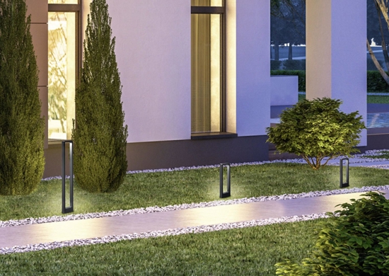 Lampioncino antracie da giardino moderno led 4,5w 3000k ip54