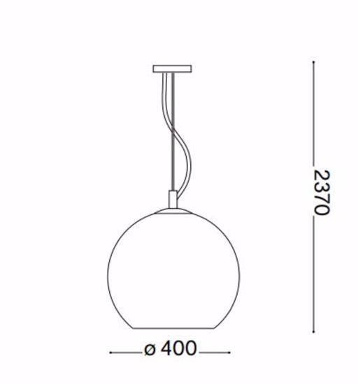 Nemo sp1 d40 ideal lux lampada a sospensione design boccia di vetro rame specchiato