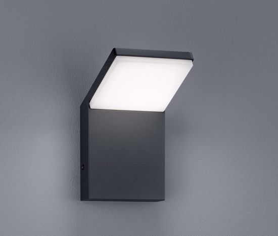 Applique da esterno ip54 design moderno antracite led 8w 3000k